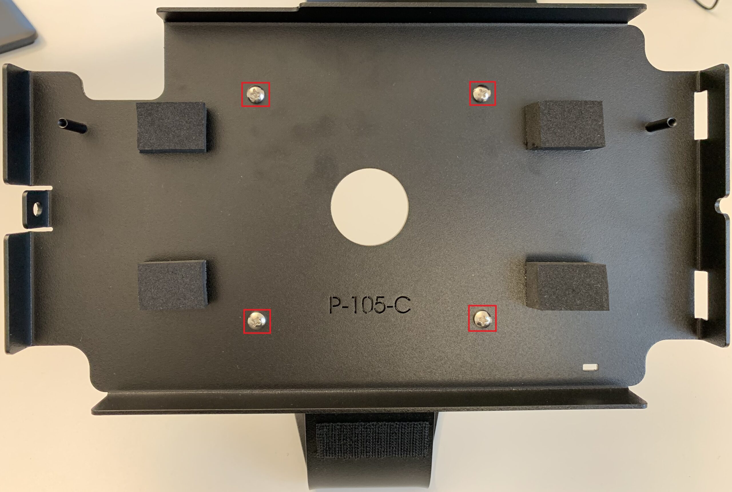 The cable ties are stuck on at the points shown in the picture
