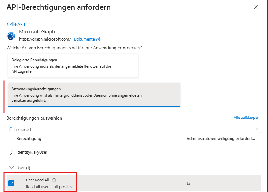 User.ReadAll permission in Microsoft Graph