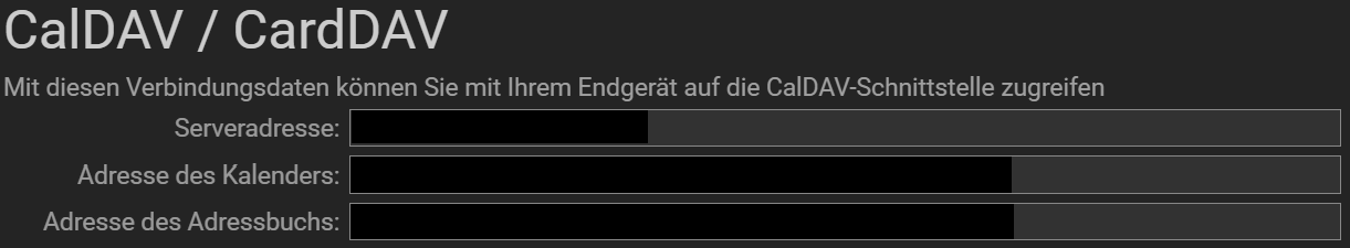 Connection details of the sync profile you created