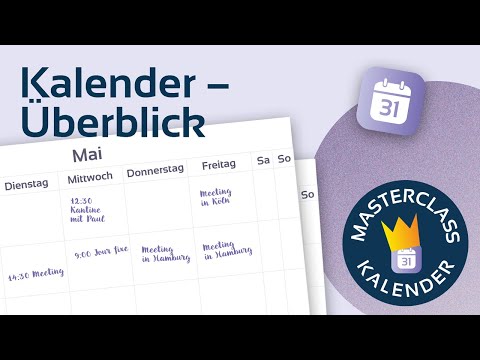 Video preview: Calendar overview