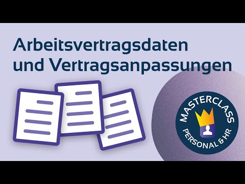 Video preview: Adjusting employment contract data