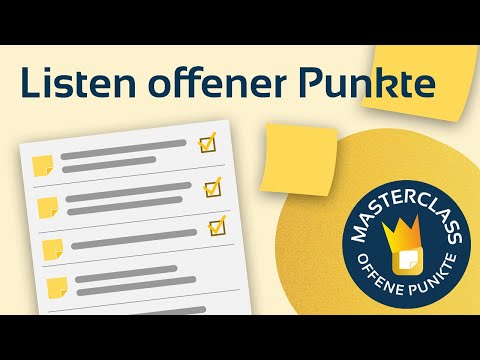 Video preview: Lists of open items